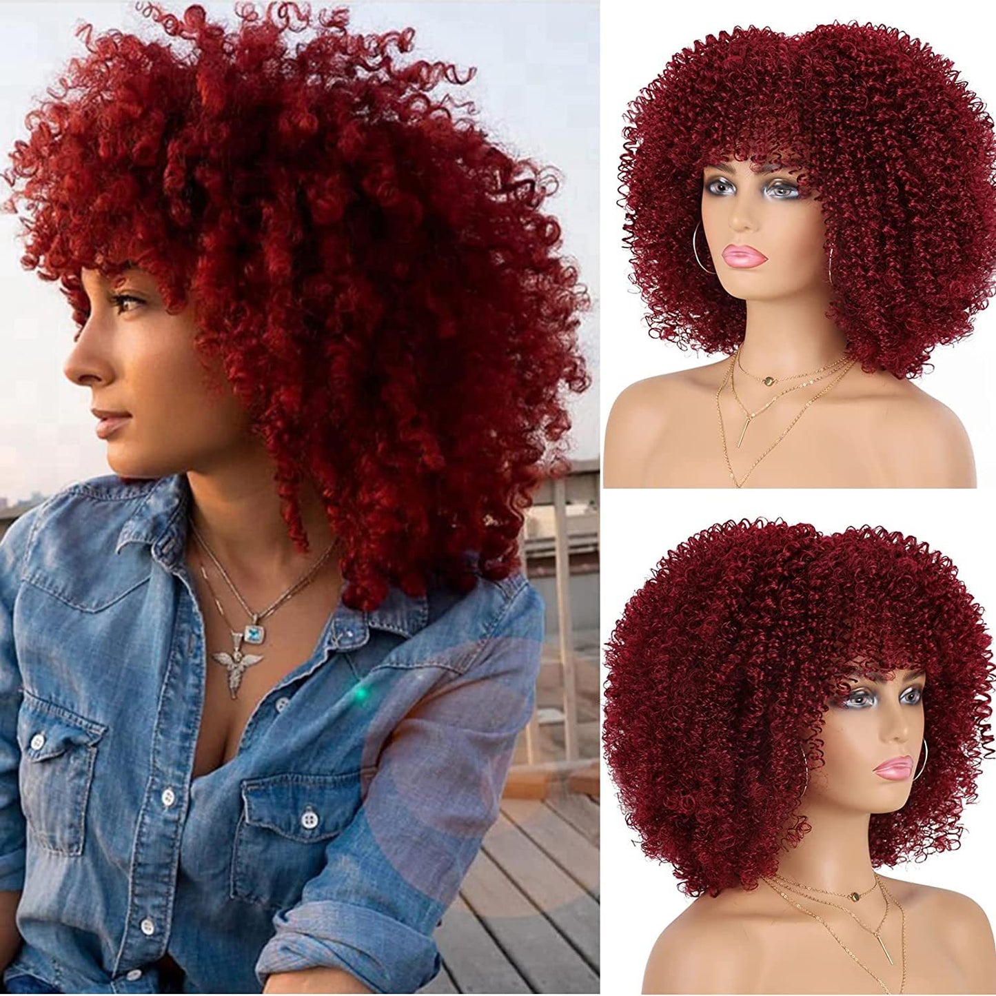 Afro African Small Volume Micro Retro Wig Short Curly Hair