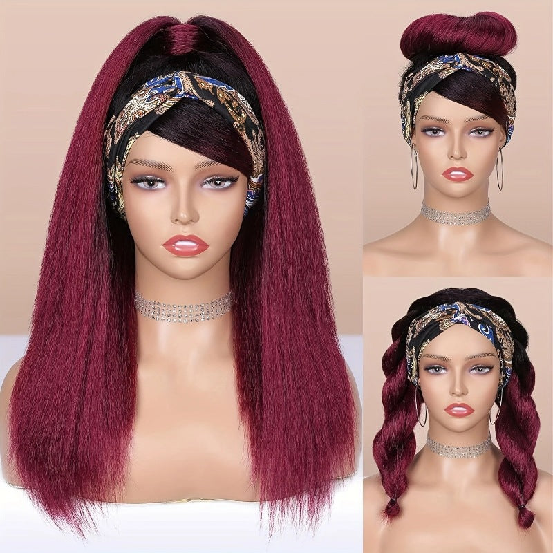 Bangs Big Wave Roll Synthetic Wigs Long Straight Wig
