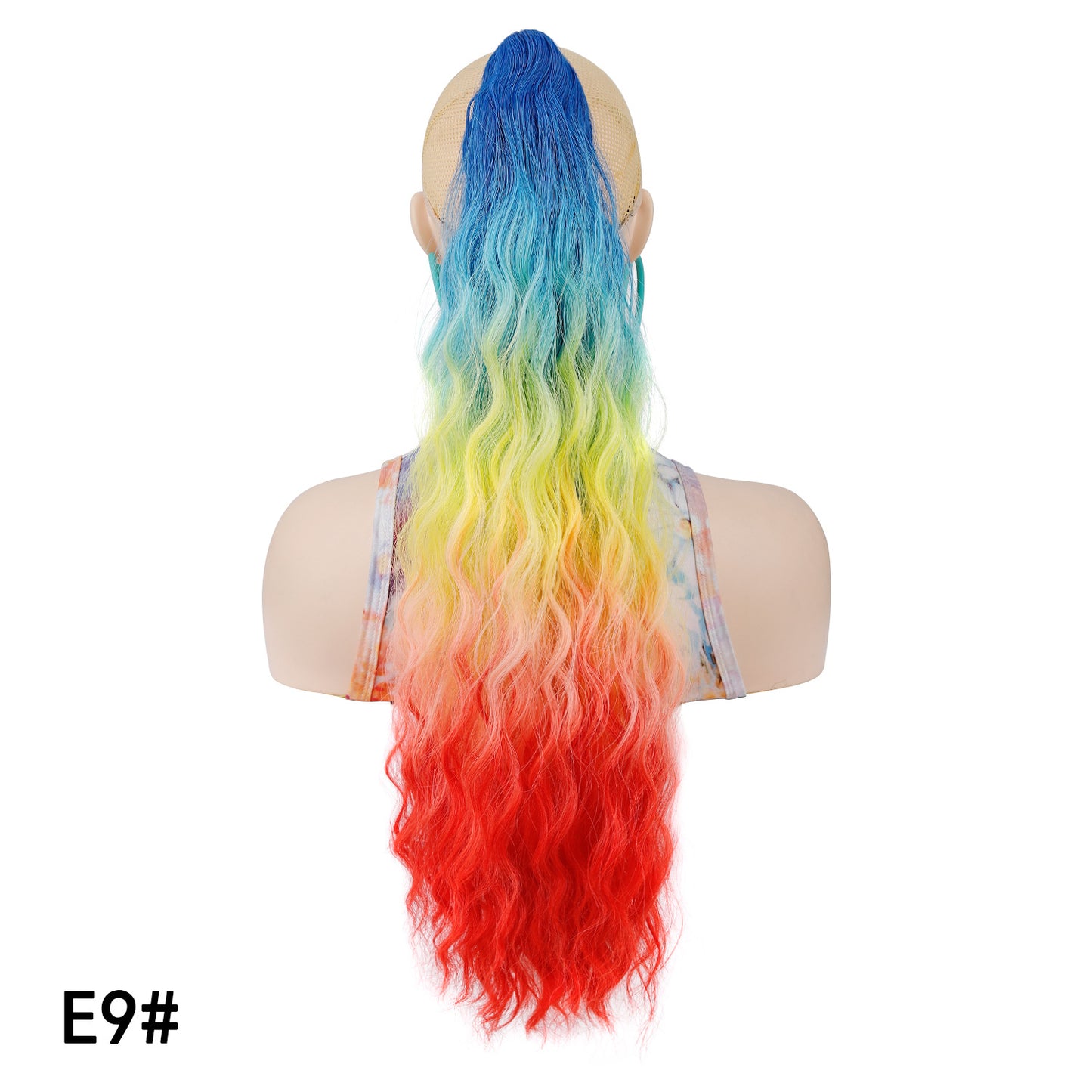 Women's Grip Curly Hair Chemical Fiber Medium Long Wig Ponytail