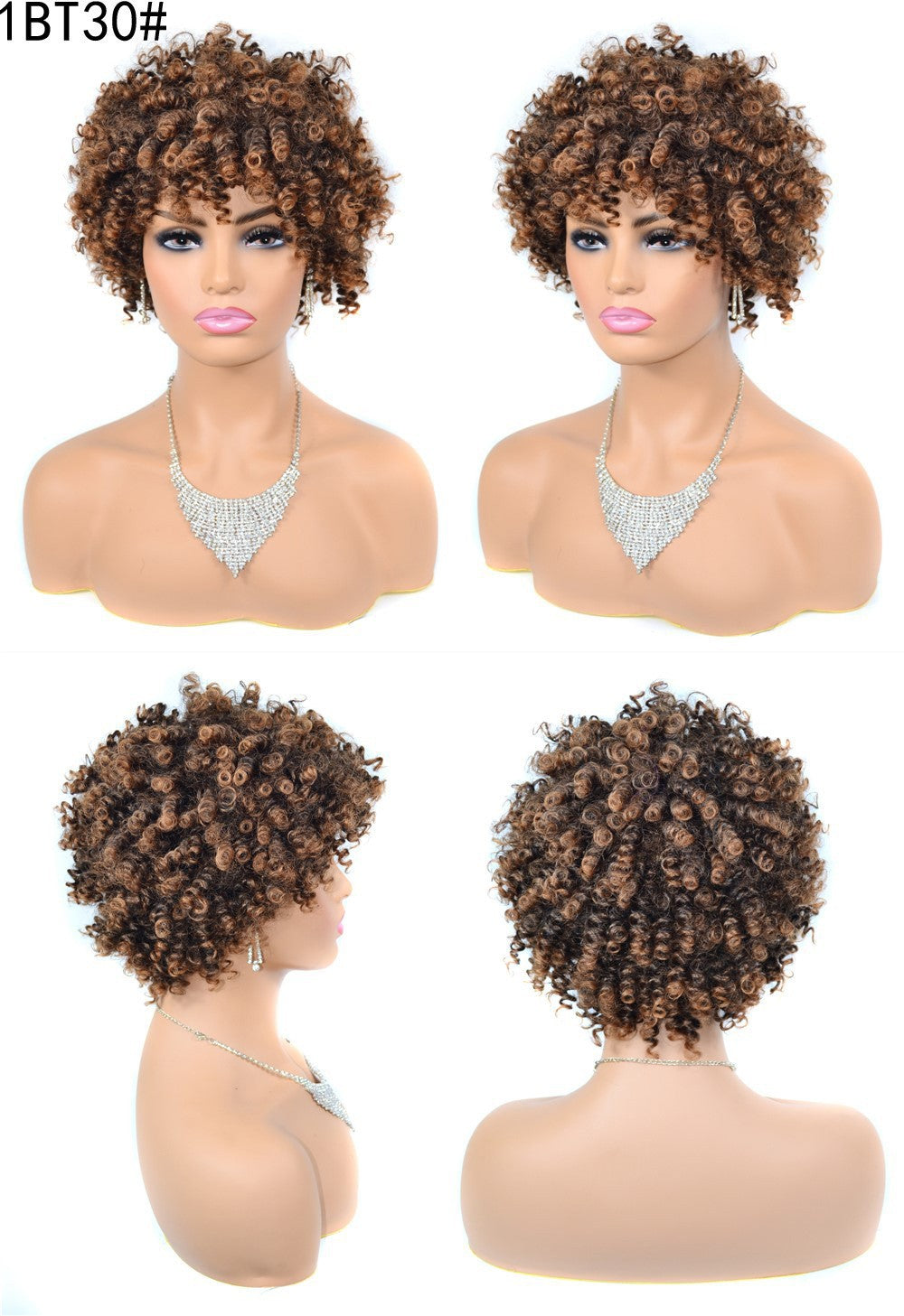 Winkle Head Cover Fluffy Afro African Popular Wig Short Curly Hair