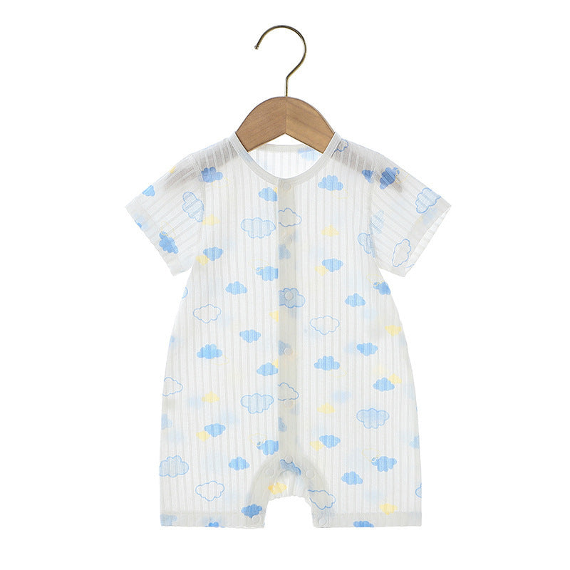 Summer Unisex Short Sleeve Jumpsuit Letter Jumpsuit, Climbing Suit