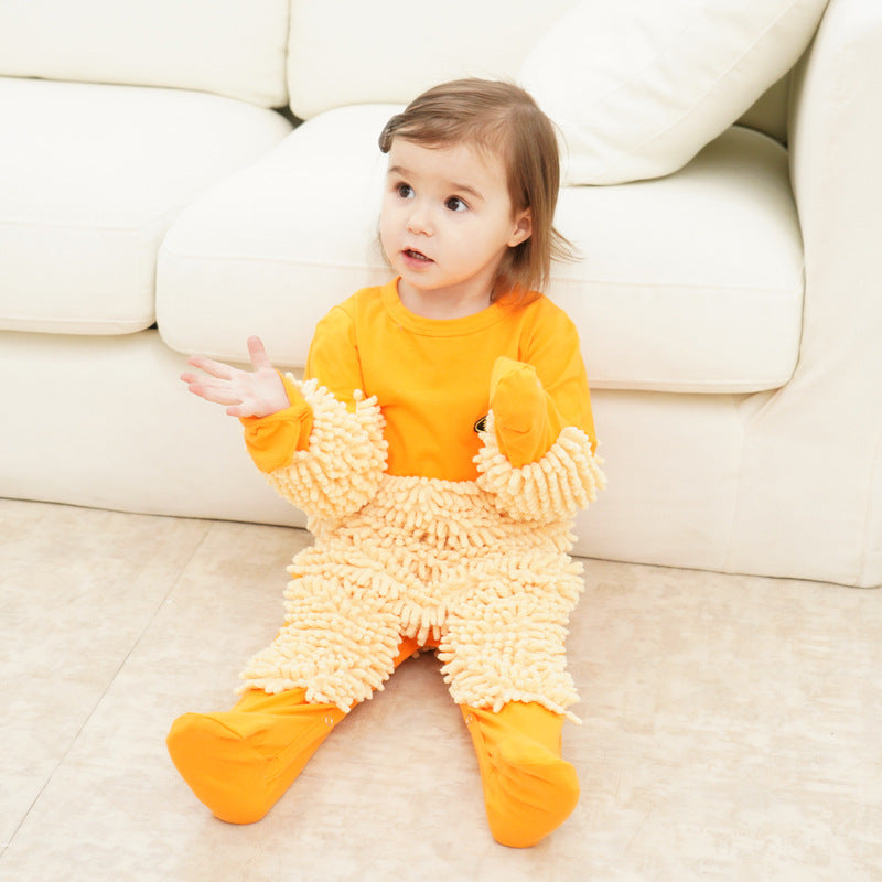 Mop Man Crawling Jumpsuit Zipper Overclothes Jumpsuit, Climbing Suit