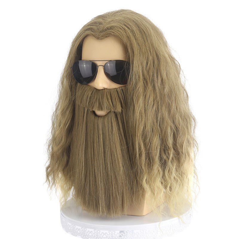 Halloween Anime Reunion Thor Beard Head Cos Wig