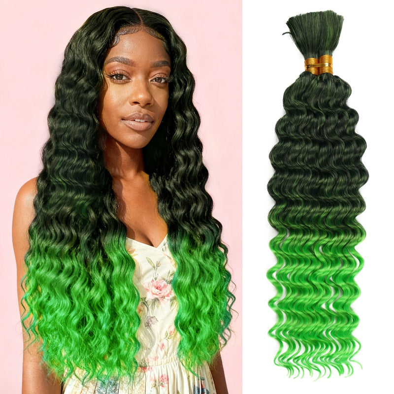Chemical Fiber Hair Bundle Body Weave Knitting Crochet Long Curly Other Wig