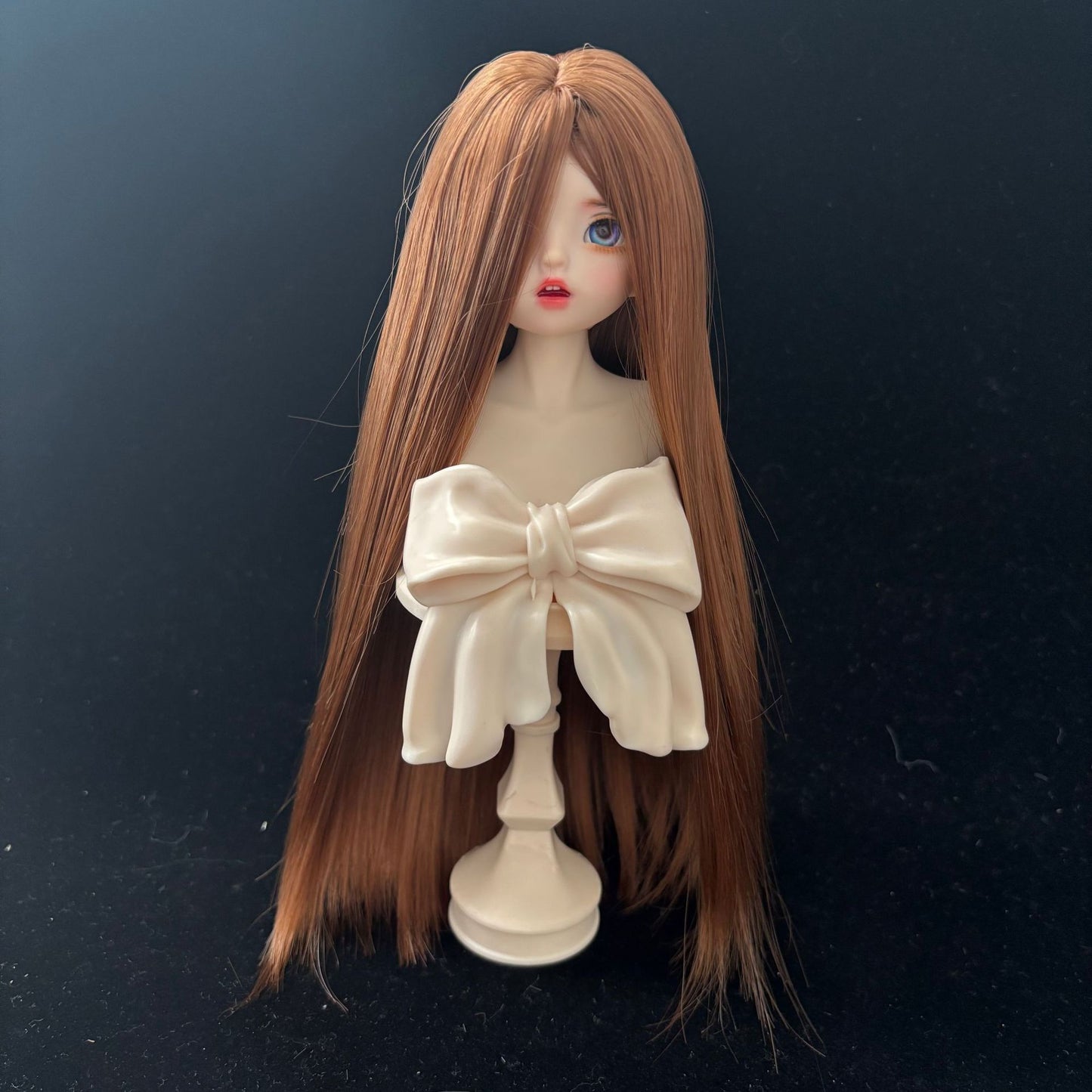 Points Soft Silk Long Bangs Straight Hair Cover Blank Cos Wig