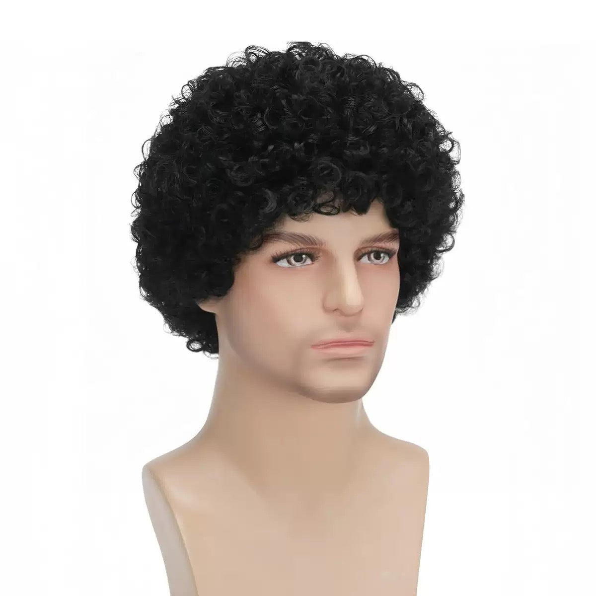 Men's Short African Wigs With Small Curly Hair Men's Wig