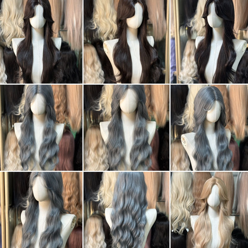 Small Lace Curly Hair Medium Natural Long Straight Wig