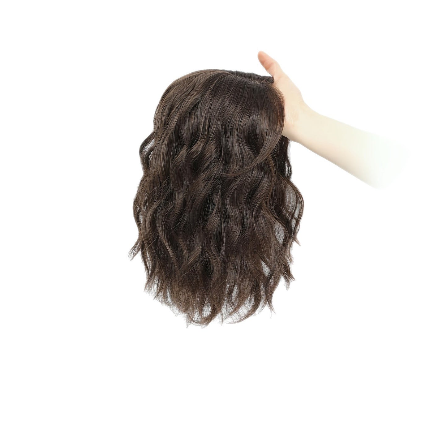 Front Lace Water Ripple Female Bangs Wig Short Curly Hair