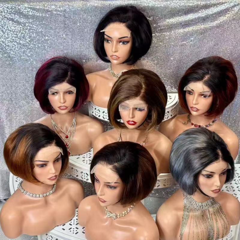 Classy Pretty Slouchy Human Wigs Hood Wig Short Curly Hair