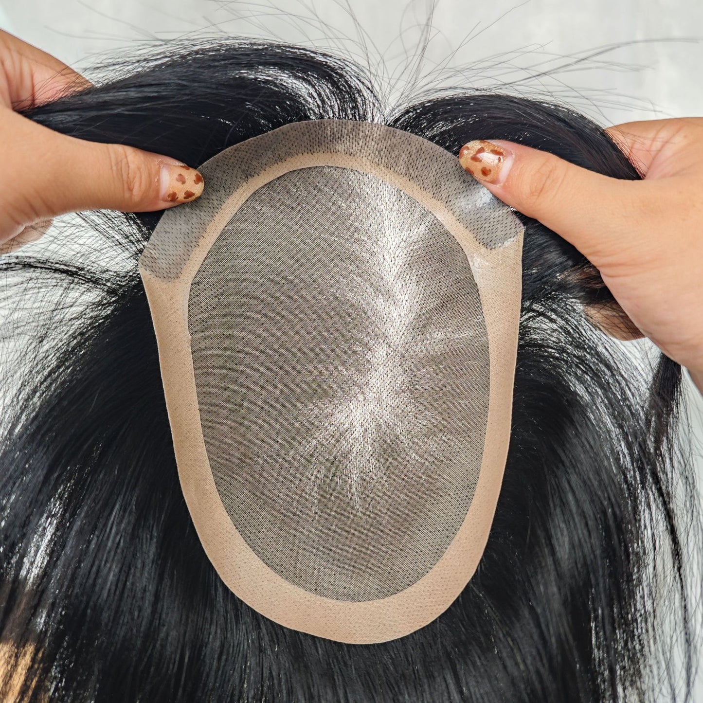 Men's Net Forehead Biological Edge Invisible Seamless Hairline Hairpiece Men's Wig