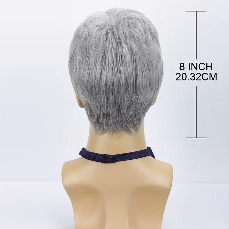 Men's Partial Short Head Cover Rose Net Men's Wig
