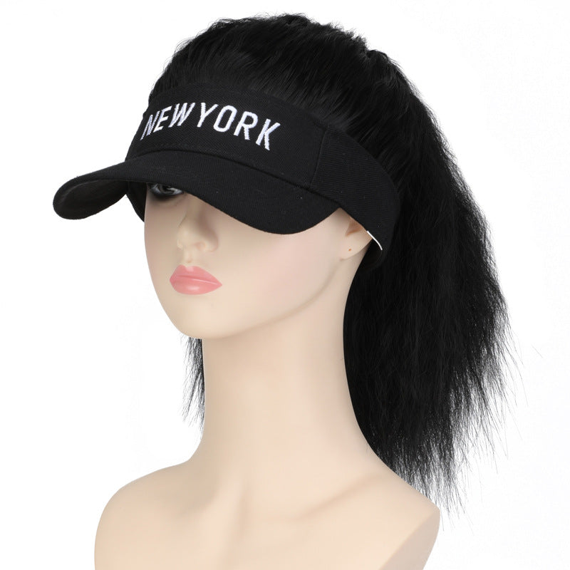 Stigma Curly Hair Integrated Hat Fashion Realistic Natural High Wig Long Curls