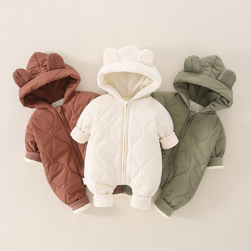 Clothes For Babies Jumpsuits Born Jumpsuit Thickened Cotton Padded Coat Jumpsuit, Climbing Suit