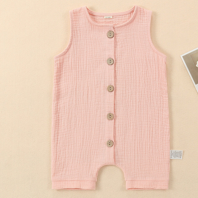 Sleeveless Clothes Summer Breathable Vest Born Jumpsuit, Climbing Suit