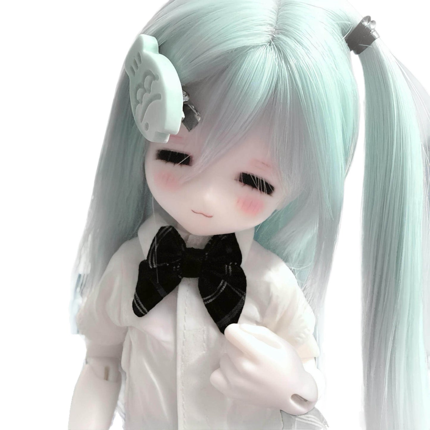 Lake Water Green Color Bangs Long Straight Hair Embryo Cos Wig