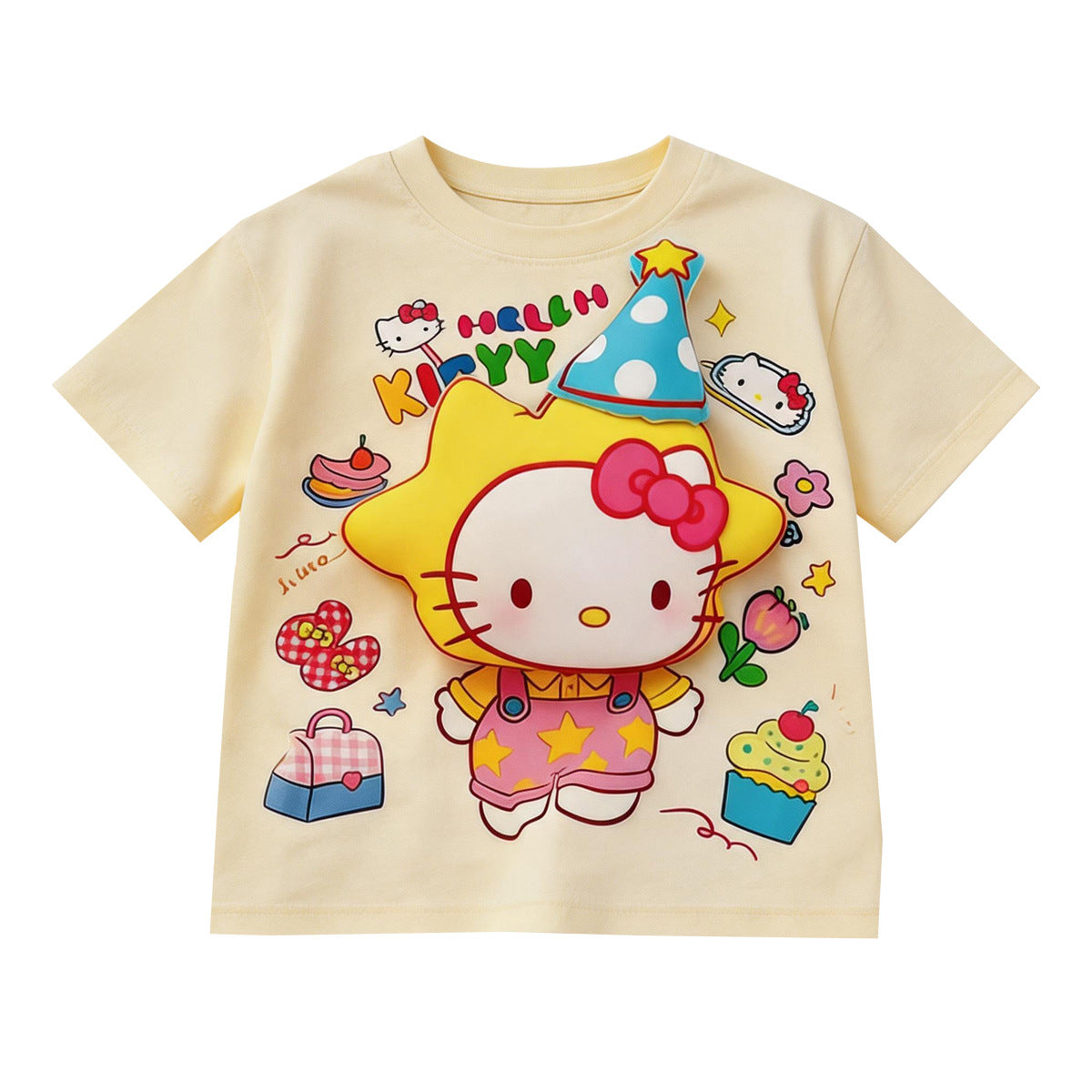 Children's Summer Little Friend Cartoon Pattern Boys Children's T-shirt