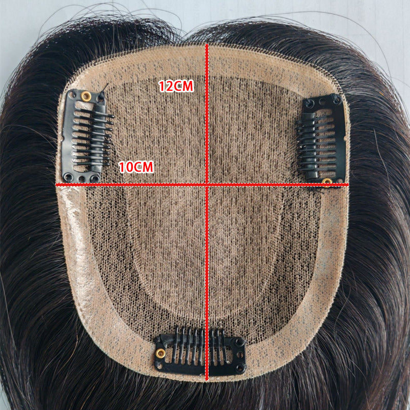 Needle All Real Hair Female Head Supplementing Wig