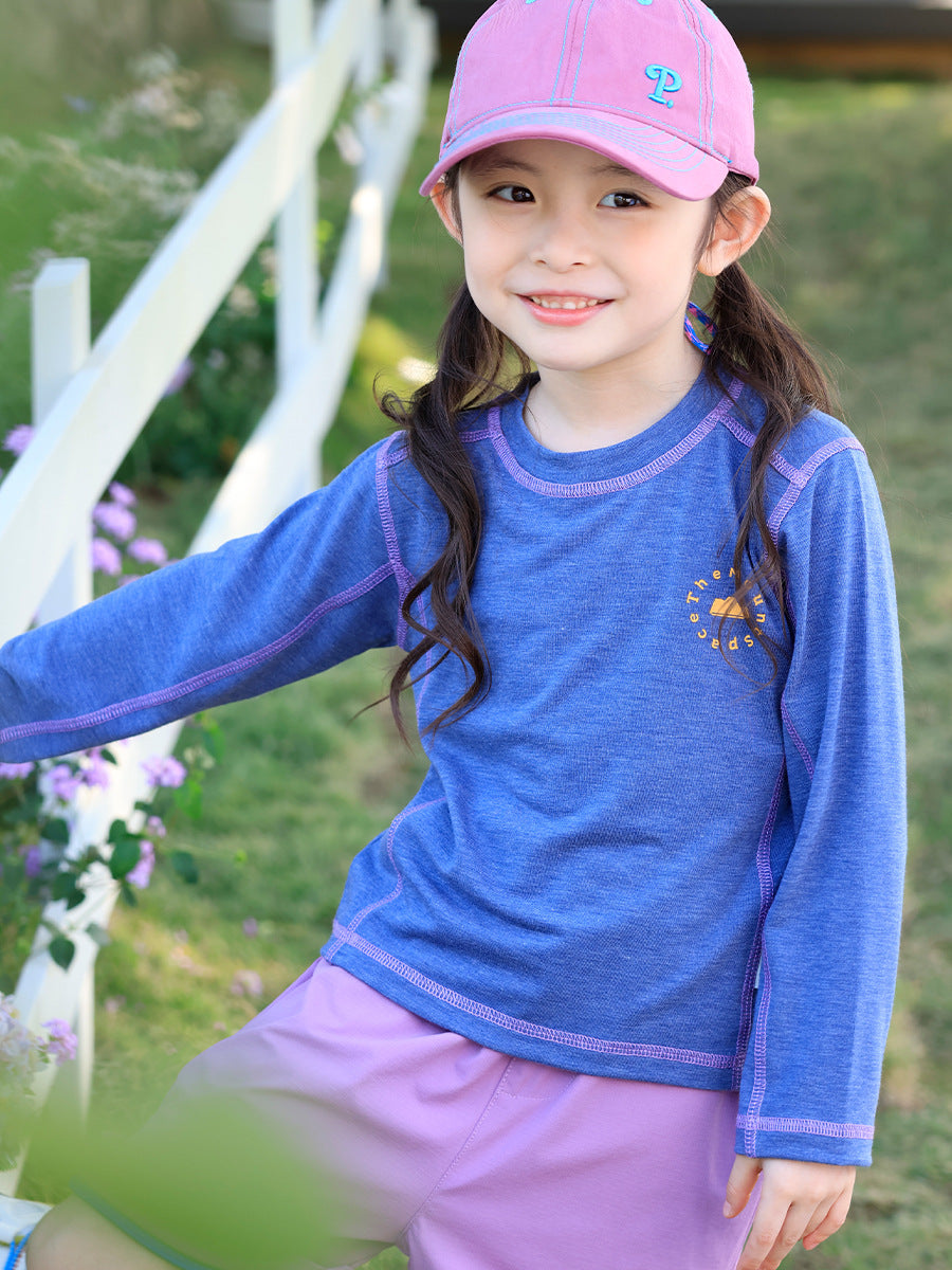 Children's Sweater For Top Medium Big Contrast Color Bright Children's T-shirt