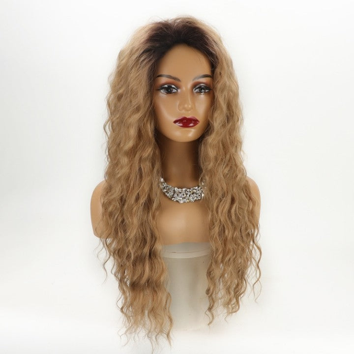 Curly Hair Chemical Fiber African Small Volume Fluffy Lady Wig Long Curls