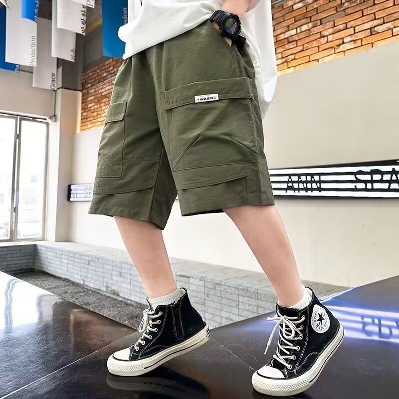 Children's Summer Thin Shorts Middle Western Style Medium Big Children's Pants