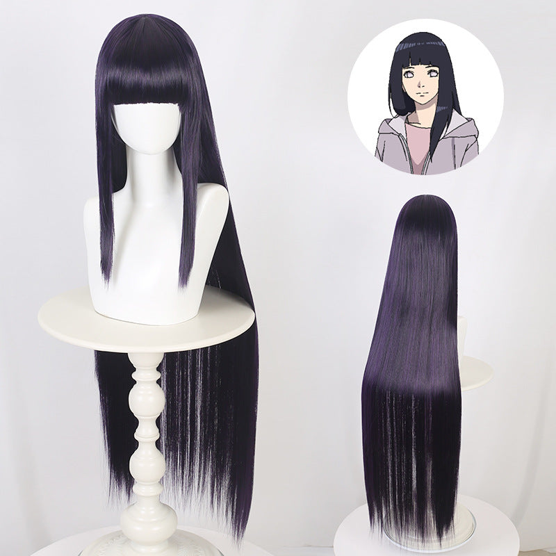 Women's Dark Blue Ancient Costume Long Straight Hair Cos Wig
