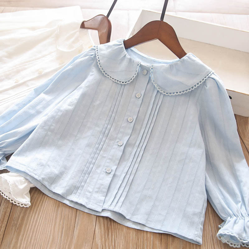 Children's Big Korean Style Western Doll Collar Princess Children's Shirt