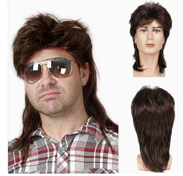 Men's Retro Style Role Play Rose Net Men's Wig