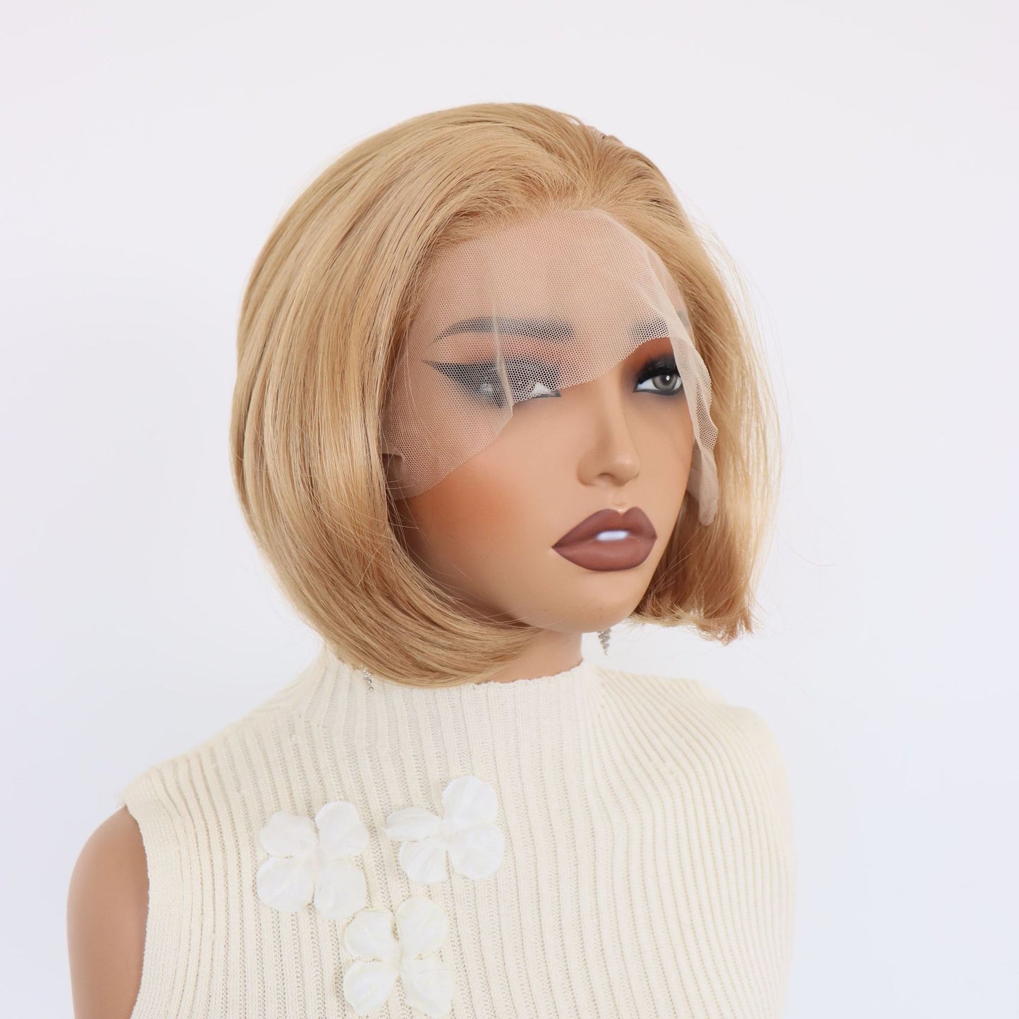 Cool Women's Front Lace Fiber Chemical Wig Short Straight Hair