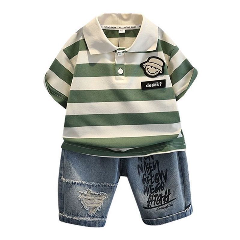 Children's Summer Fashion Short-sleeved Shirt Fashionable Clothing Children's Suit