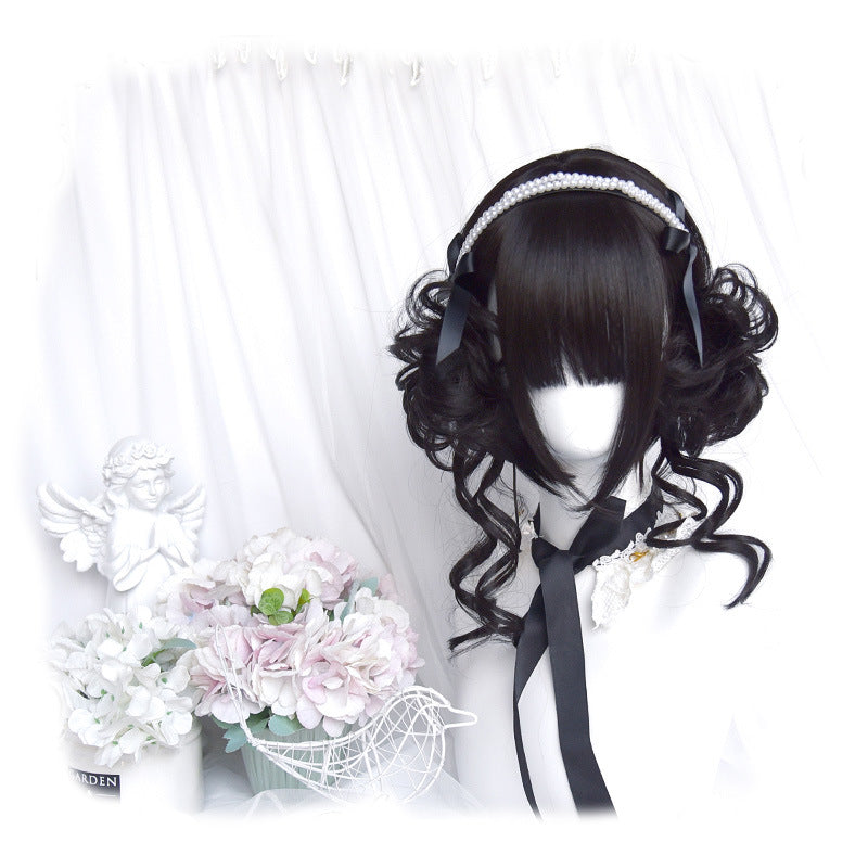 Women's Beard Grip Band For Bun Haircut Detachable Double Ponytail Little Cos Wig
