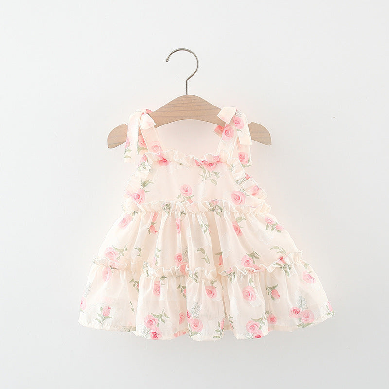 Slip Korean Style Little Skirt Flower Children's Dress