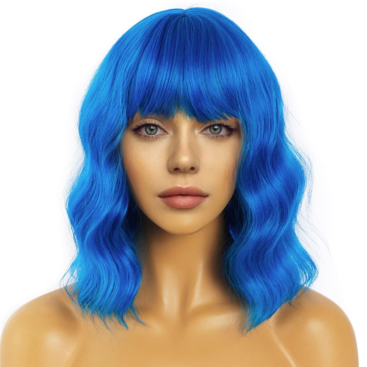 Durable Festival Female Water Ripple Fluffy Wig Short Curly Hair