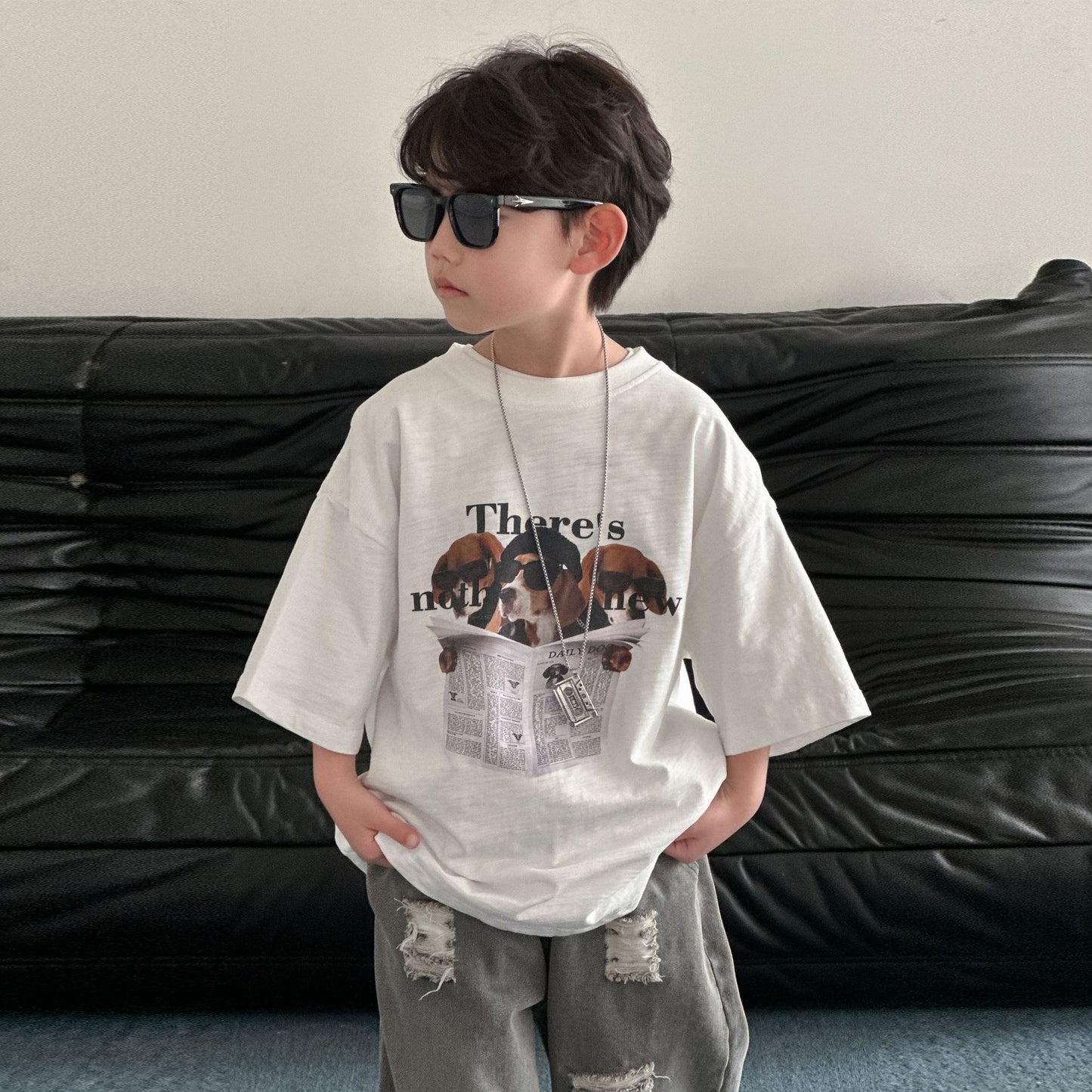 Children's Cotton Summer Korean Style Short Sleeve Thin Small Children's T-shirt