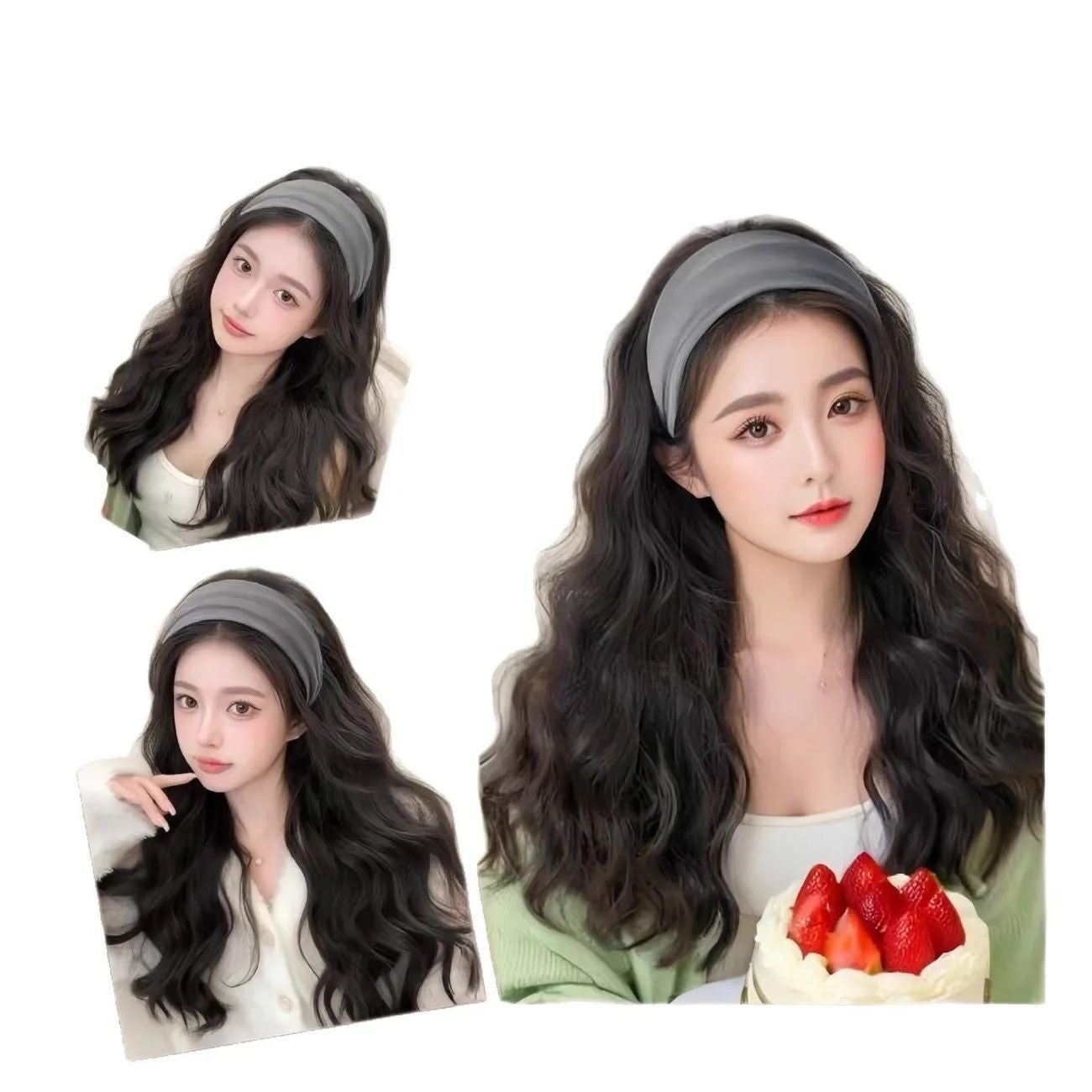 Skull Top Artifact Atmosphere Show Hair Wig Long Curls