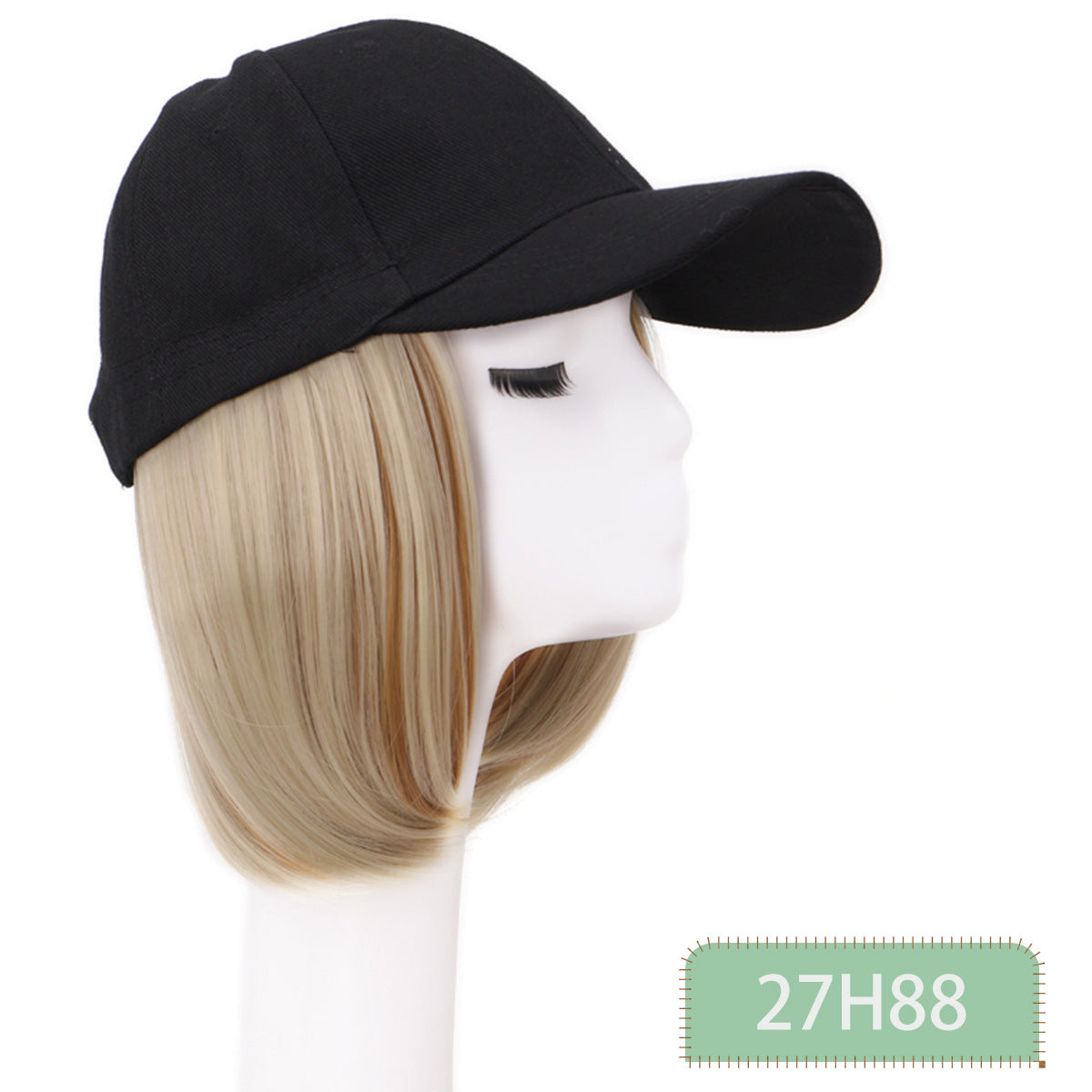 Canvas Sun Hat Short Hair Peaked Cap Straight Other Wig