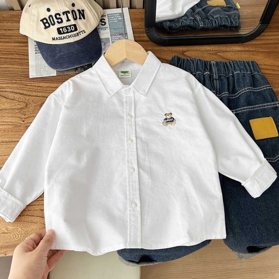 Children's Korean Style Loose Western Cartoon Soft Children's Shirt