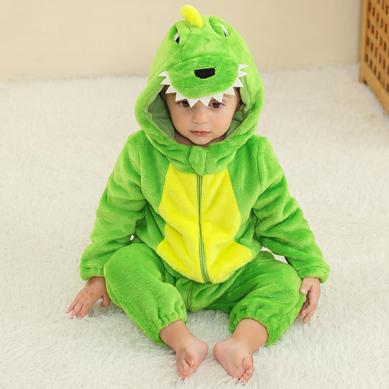 Children's Flannel Crawling Infant Jumpsuit Performance Wear Jumpsuit, Climbing Suit
