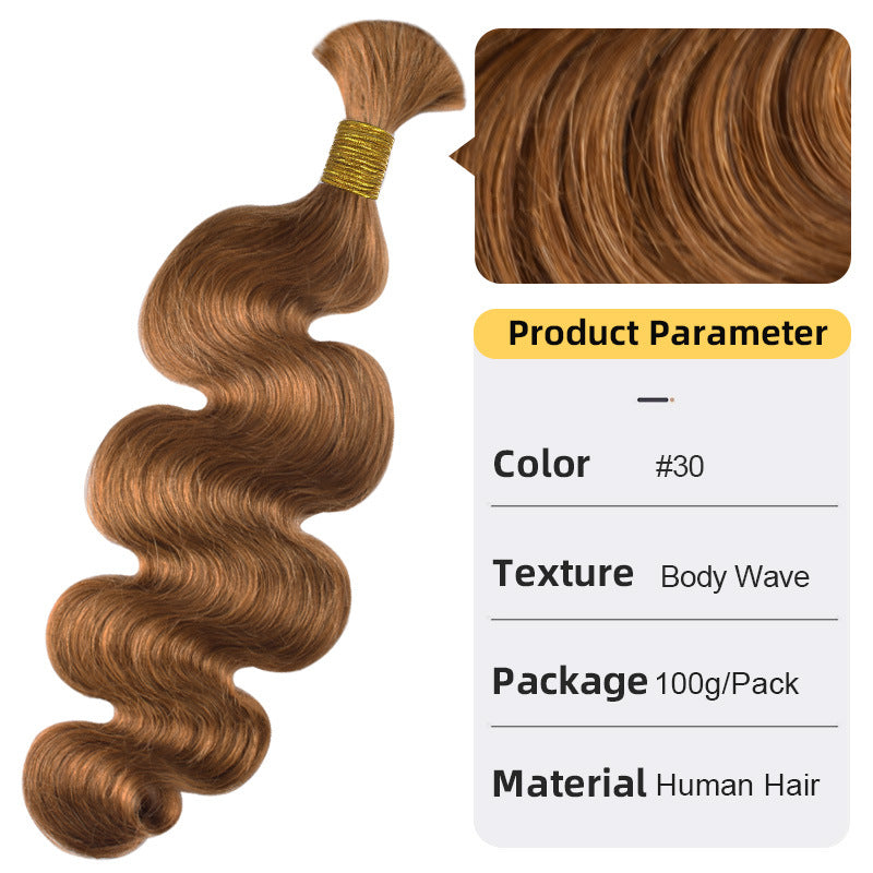 Attractive Innovative Human Bulk Band Wigs Real Hair Wig