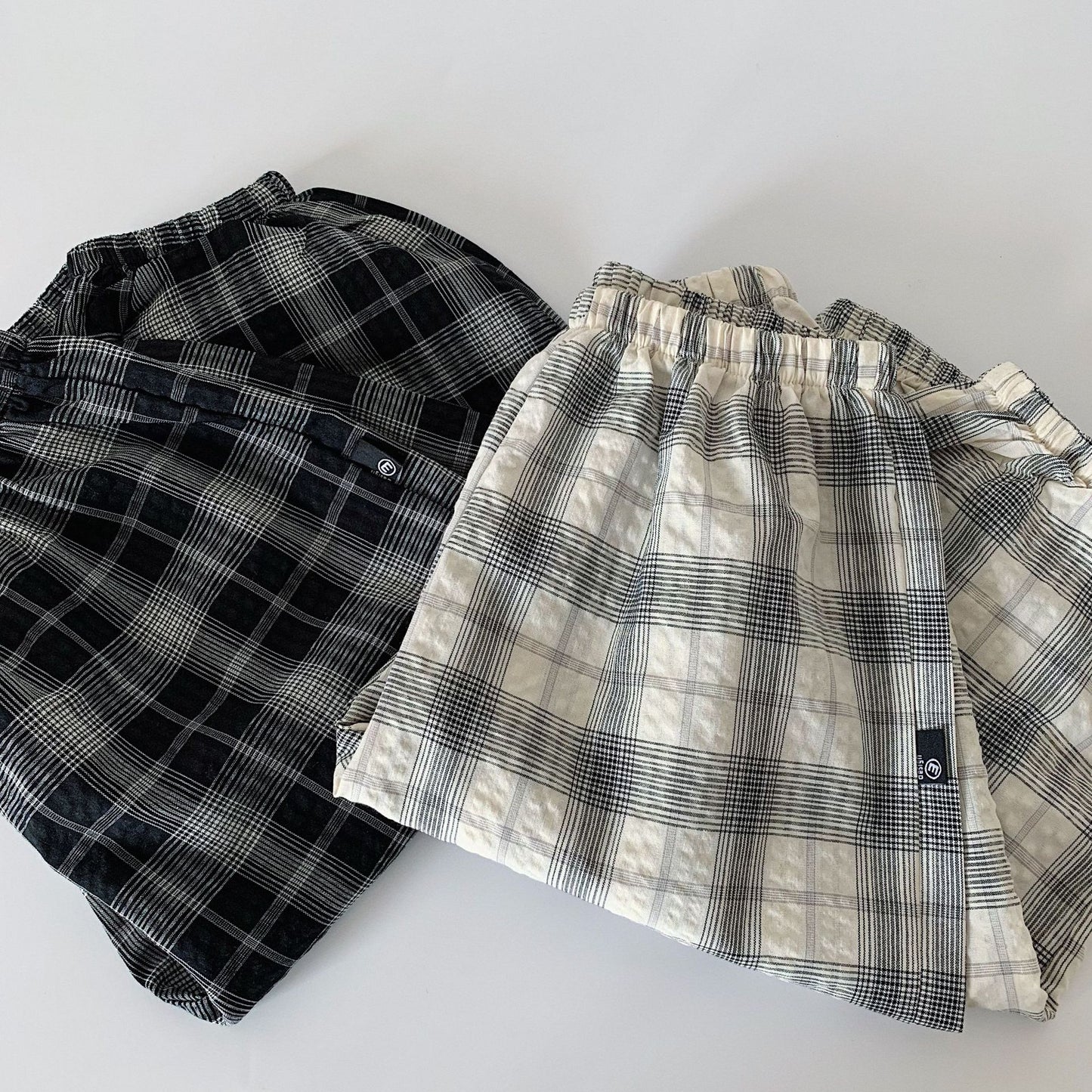 Children's Boy's Summer Korean Style Loose Thin Plaid Trousers Boy Children's Pants