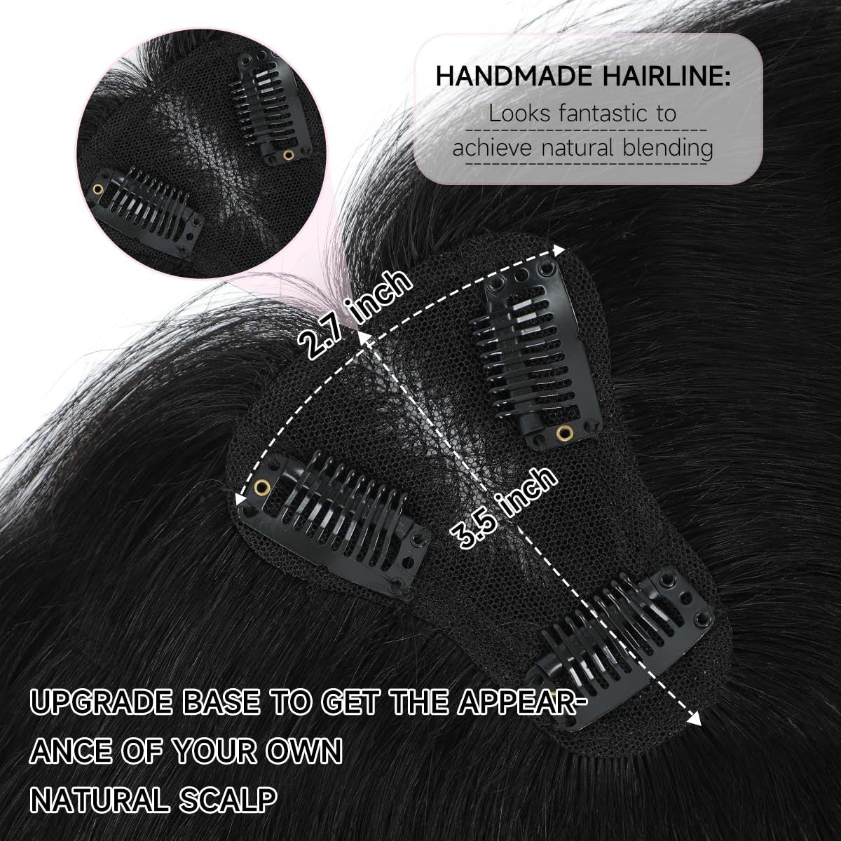 Women's Hair Supplementing Piece Human Cover Gray Other Wig