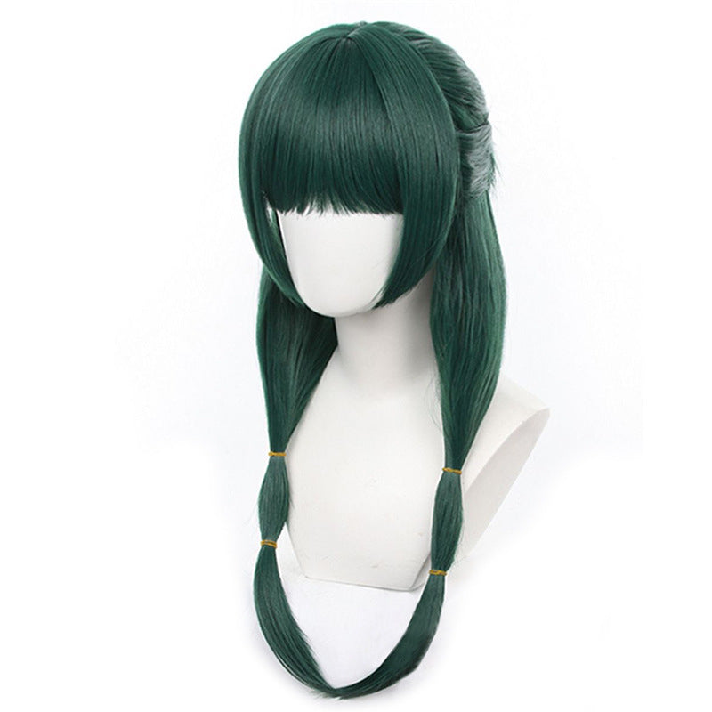 Medicine House Woolen Cat Dark Green Artificial Scalp One Half Cos Wig