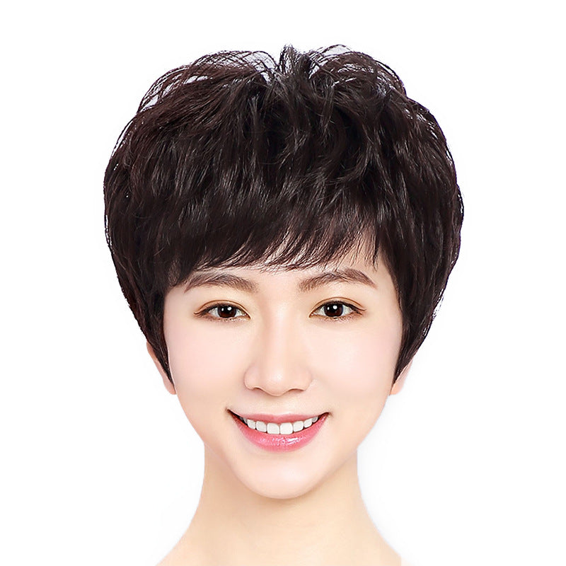 Fluffy Texture Short Human Wigs Female To Real Hair Wig