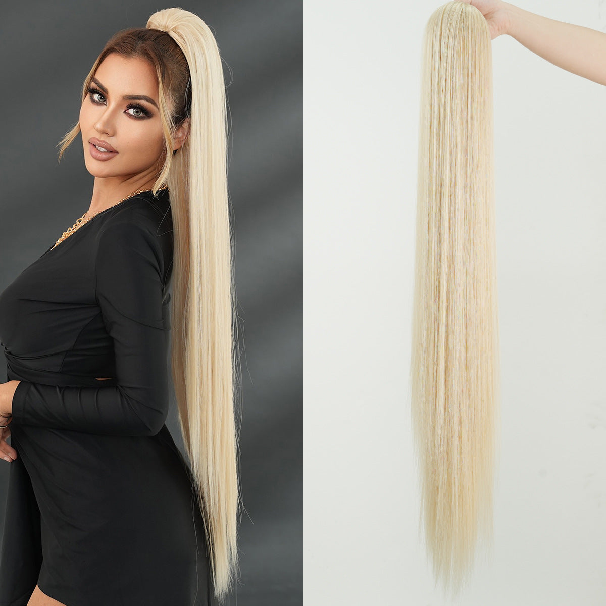 Drawstring Net Pocket Elastic Fashion Soft Hair Extension Wig Ponytail