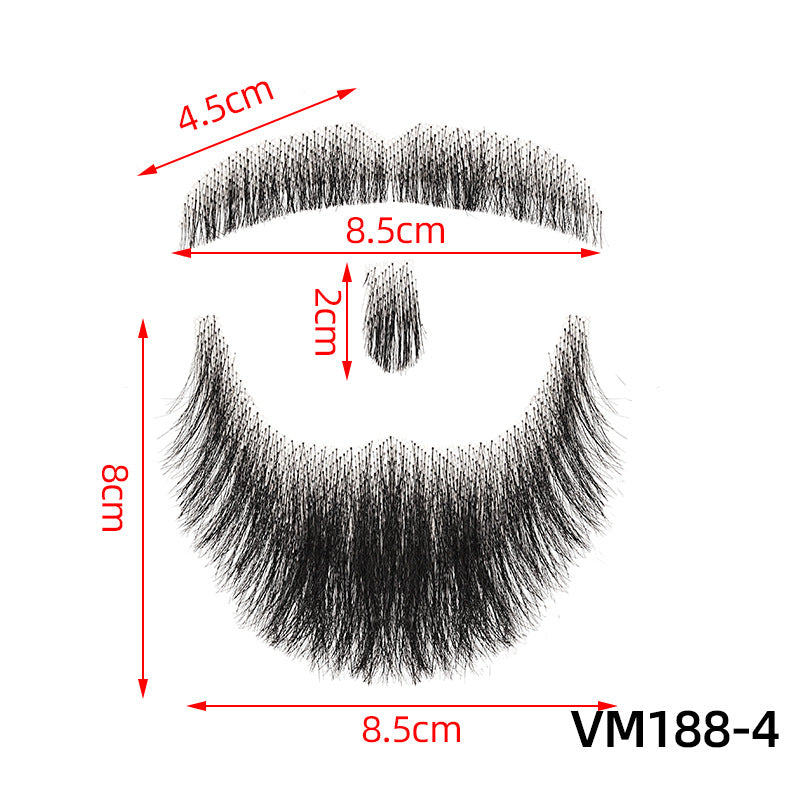 Fake Beard Invisible Seamless Human Hair Eyebrows Film Television Props Other Wig