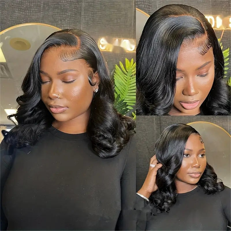 Big Wave Medium Long Front Lace Wig Short Curly Hair
