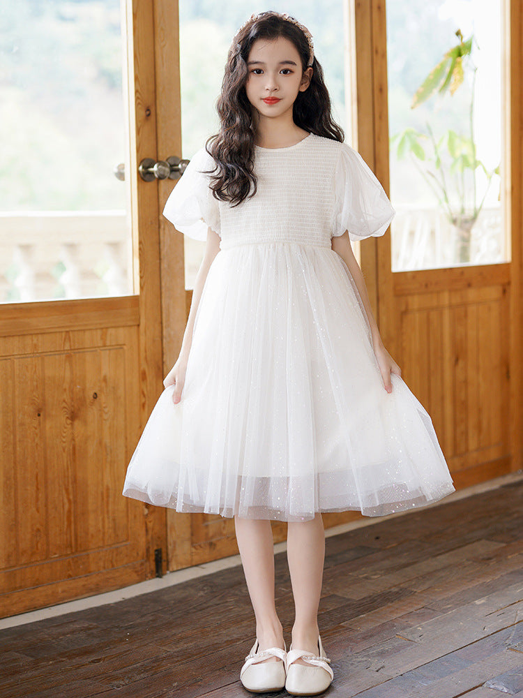 Children's Skirt Summer Short Sleeve Princess Medium Children's Dress