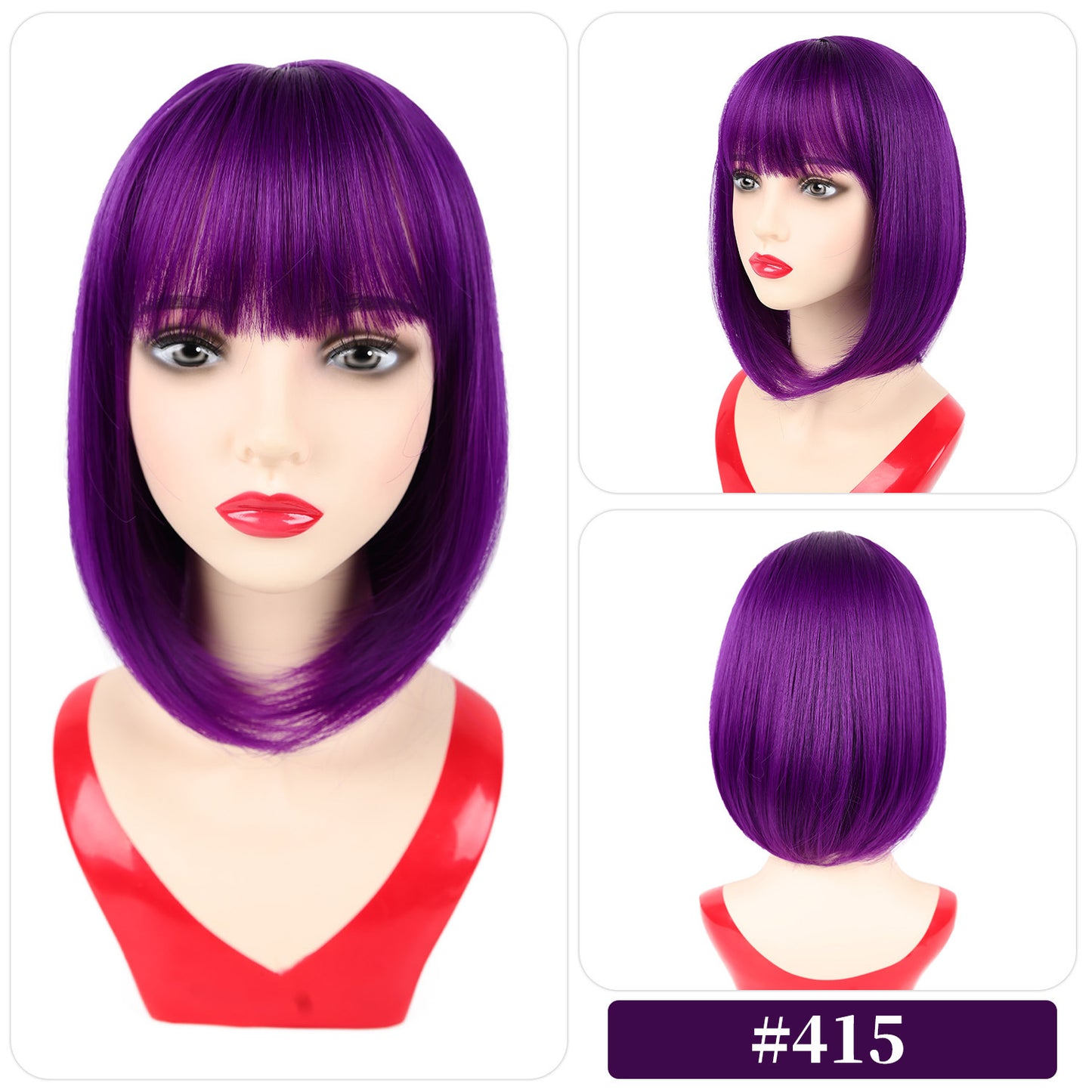 Whole Female Collarbone Length Haircut Wave Wig Short Straight Hair