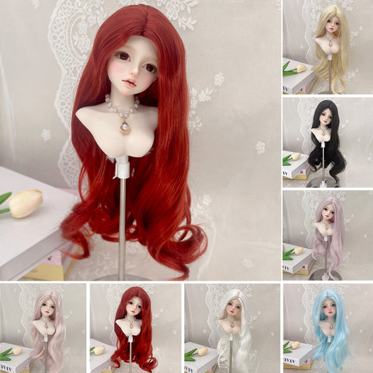 Silk Mid-length Long Curly Hair Embryo Head Cover Can Be Cos Wig
