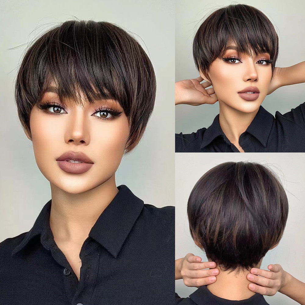 Pretty Fashion Summer Natural Female Style Wig Short Straight Hair