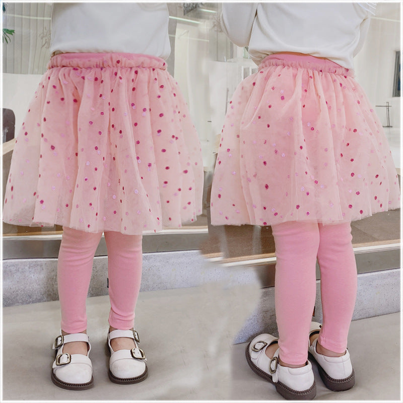 Choose Autumn Base Culottes Skirted Leggings Outer Children's Pants